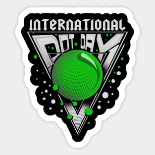 'Green Dot' Awesome International Dot Day Gift Sticker